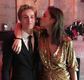 Louis Hofmann With Actress Emilia Schule